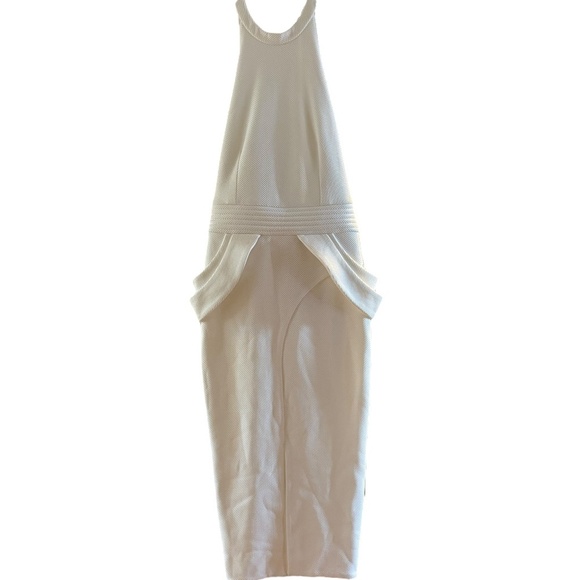ZHIVAGO Rise Textured Halter Dress White 4 NWT - Picture 6 of 13